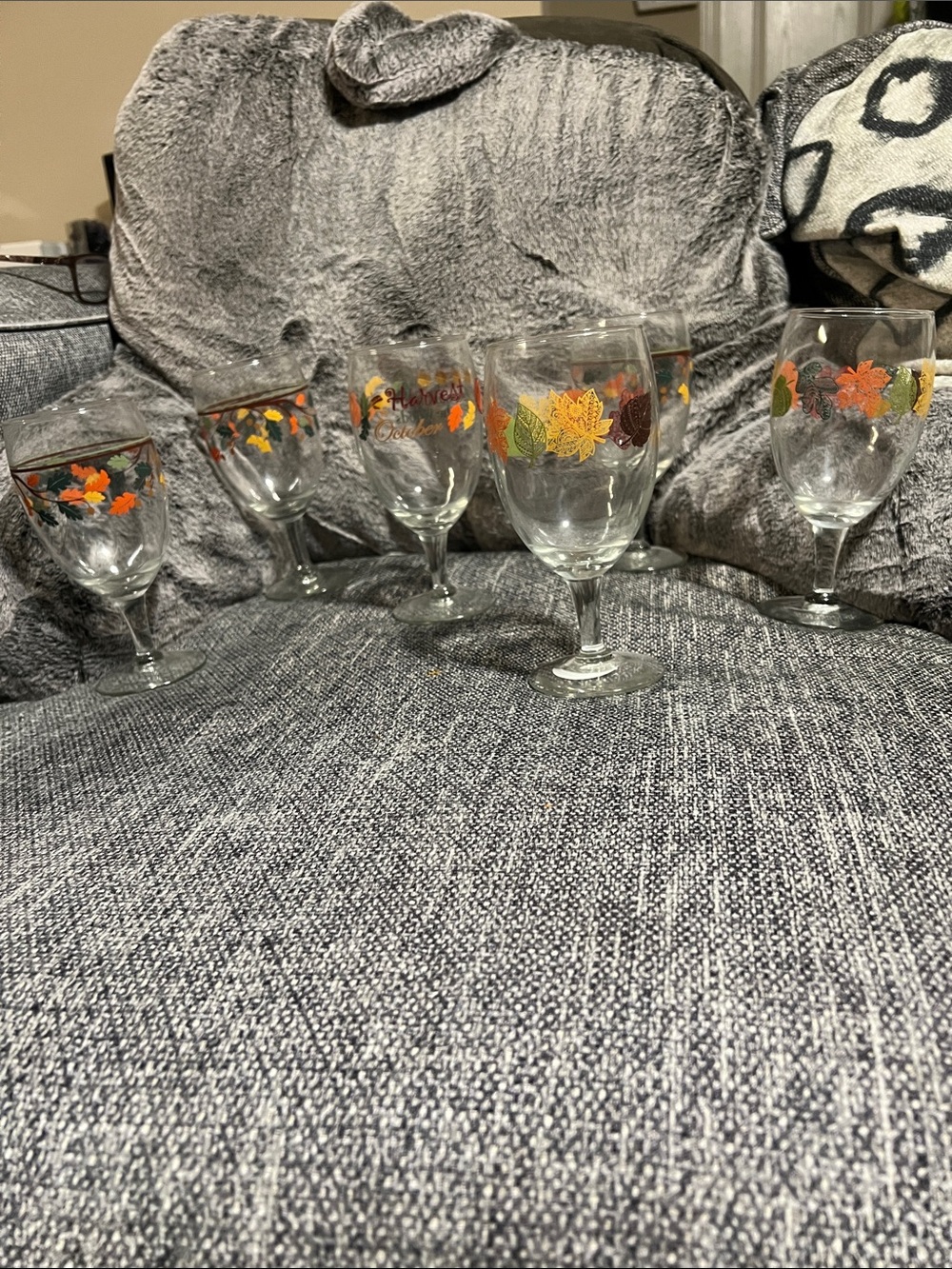 Decorative glasses featuring Fall Designs- Set of 6